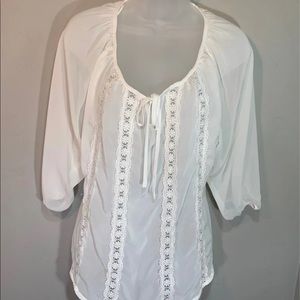 Lauren Conrad Blouse beige sheer